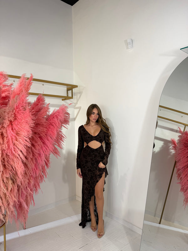DRESS AMOR MARRONE
