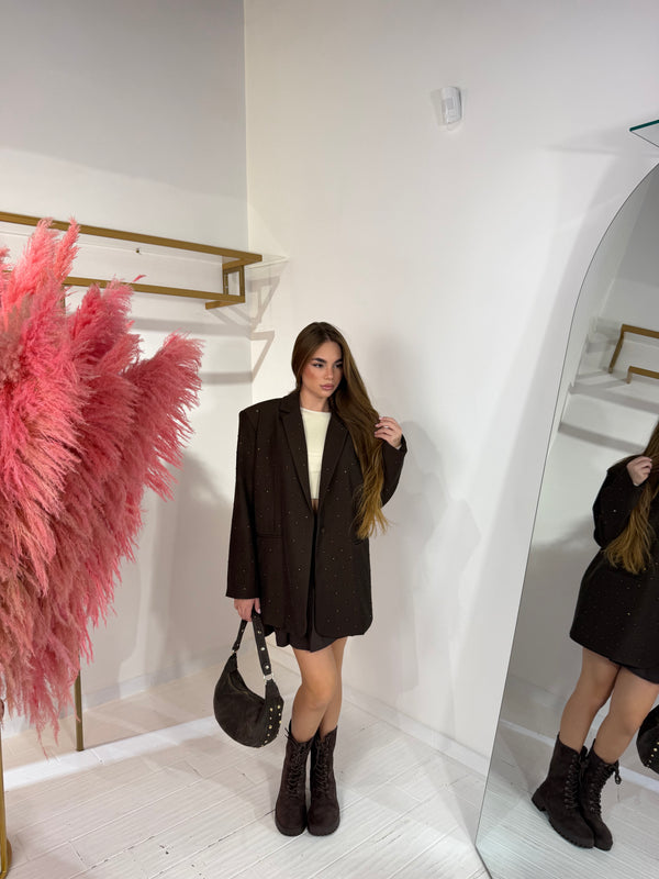 BLAZER BRILLIANT MARRONE