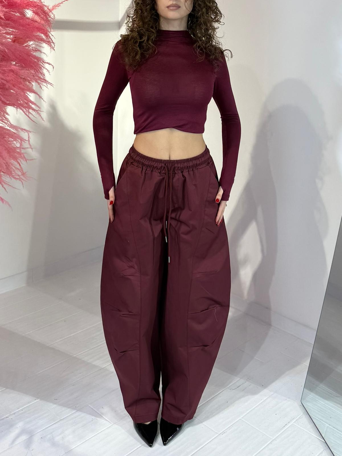 PANTALONE OLIVIA BORDEAUX