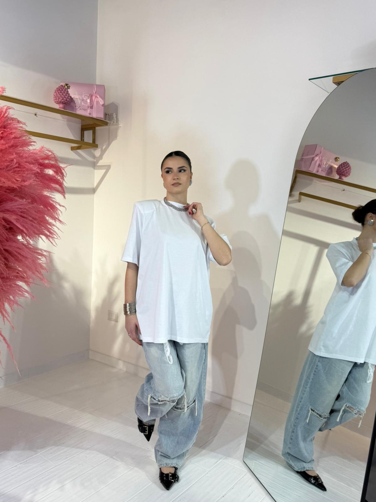 T-SHIRT MAXI BIANCA
