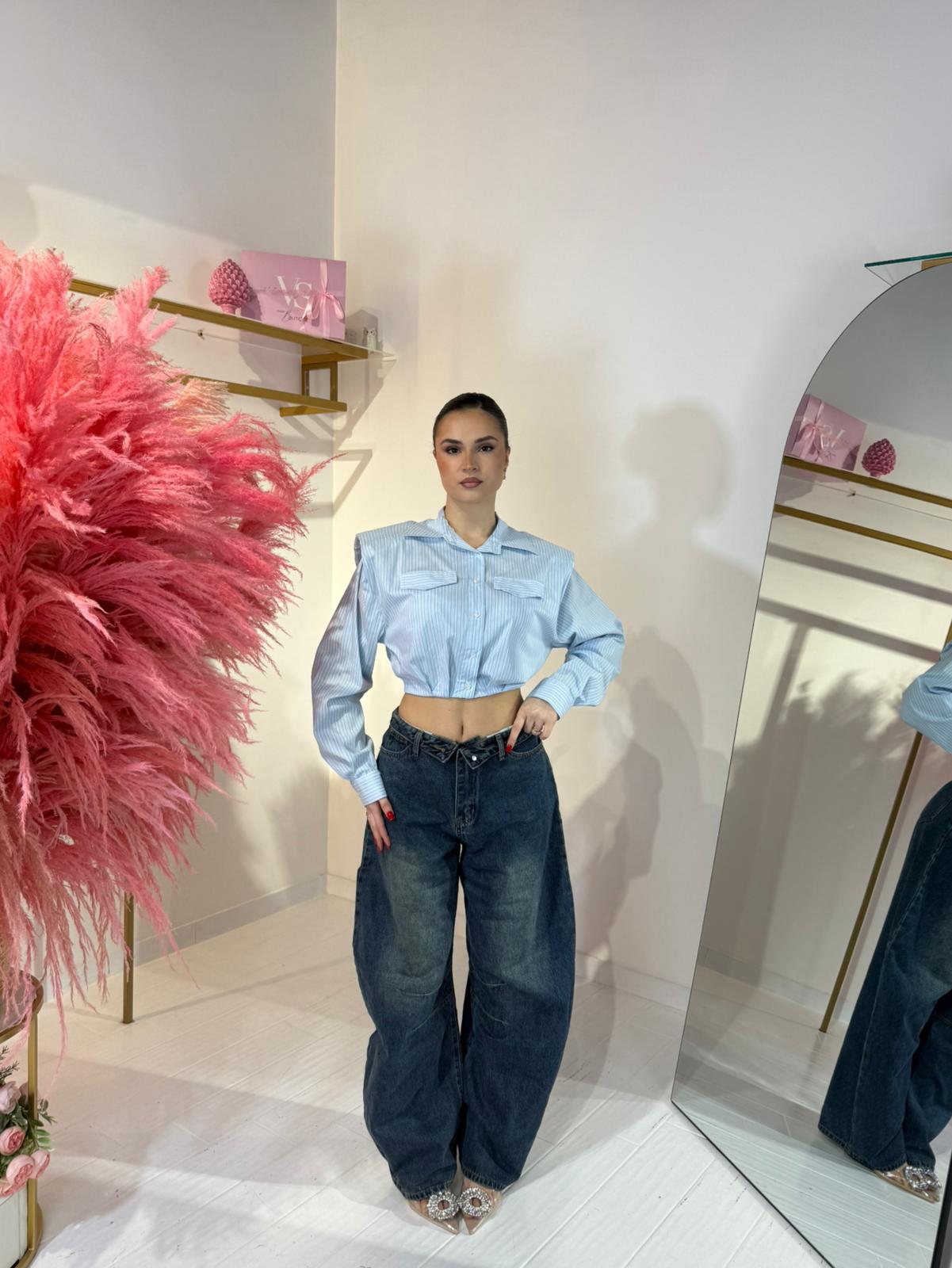CAMICIA AMELIE CELESTE