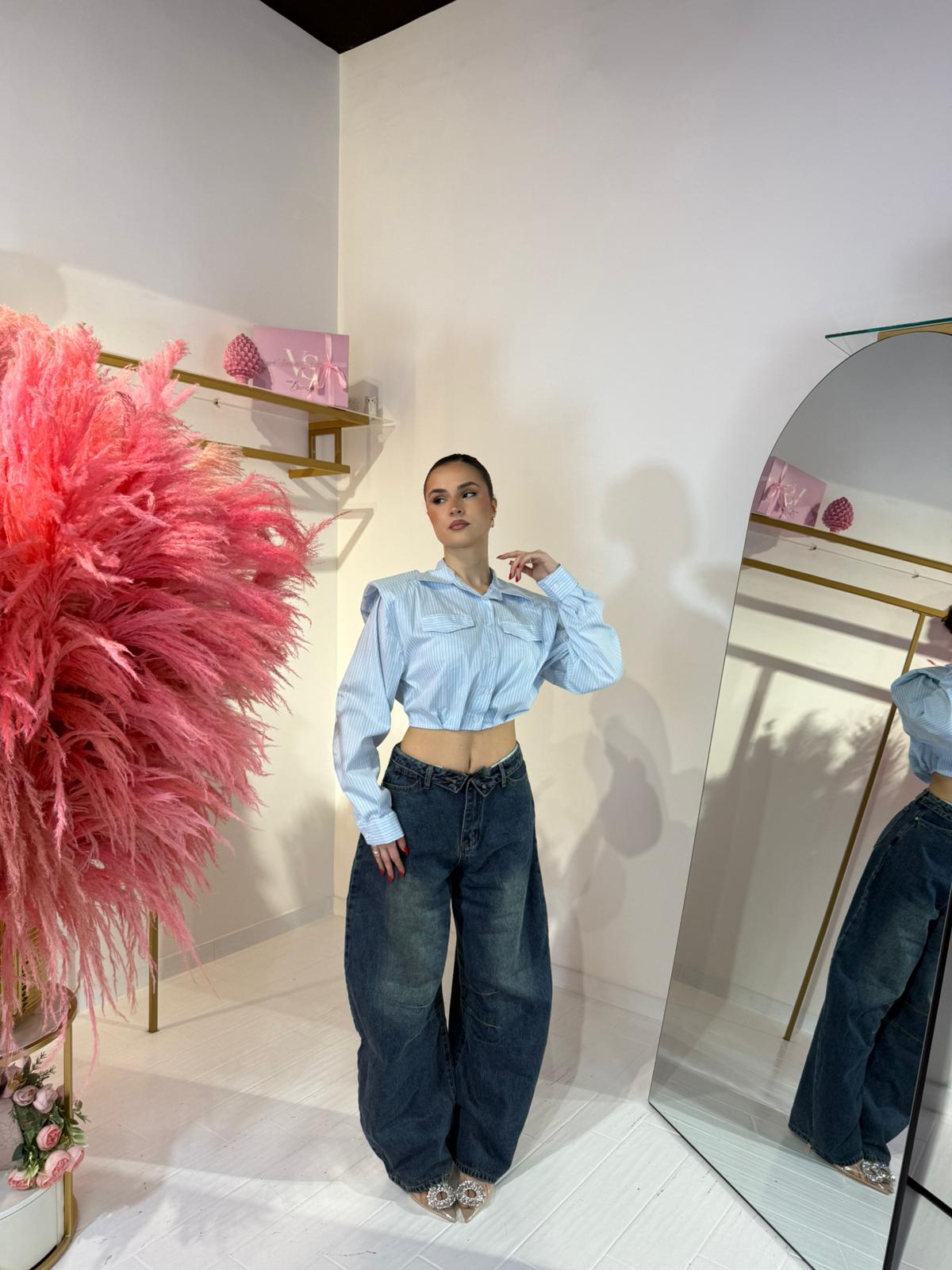 CAMICIA AMELIE CELESTE