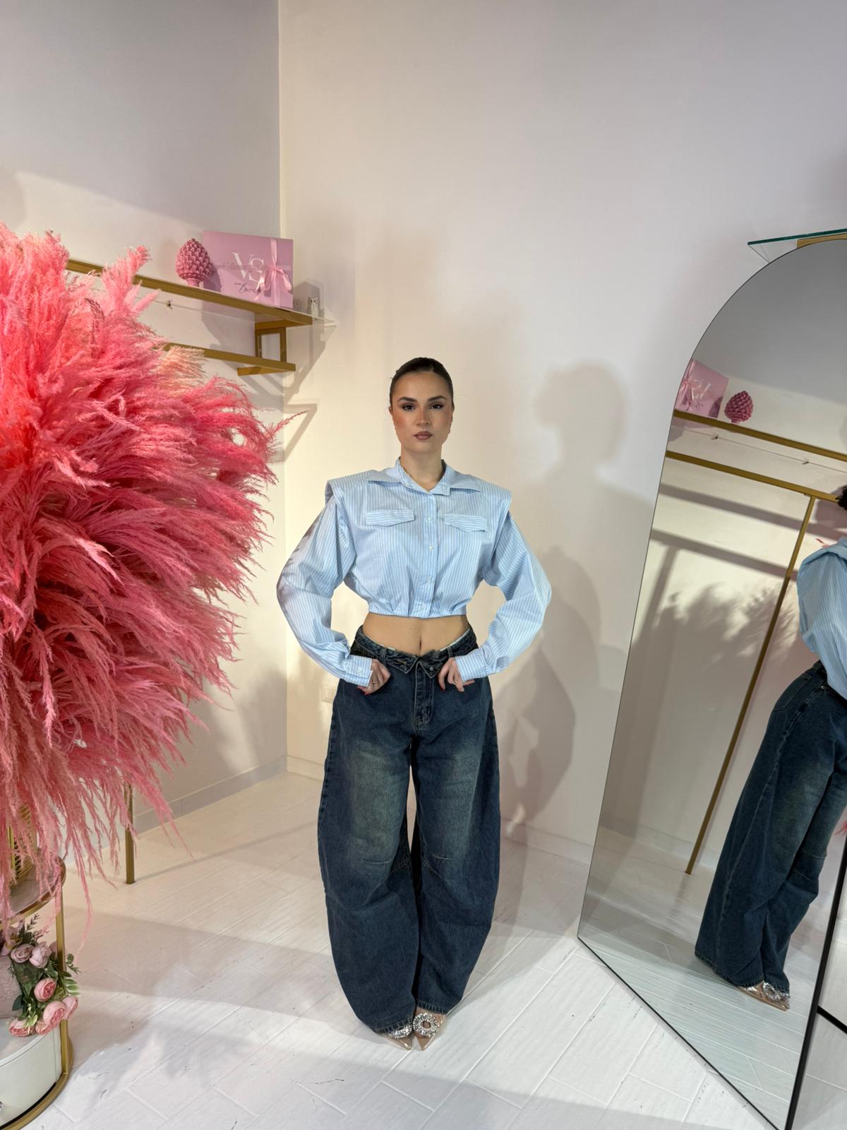 CAMICIA AMELIE CELESTE