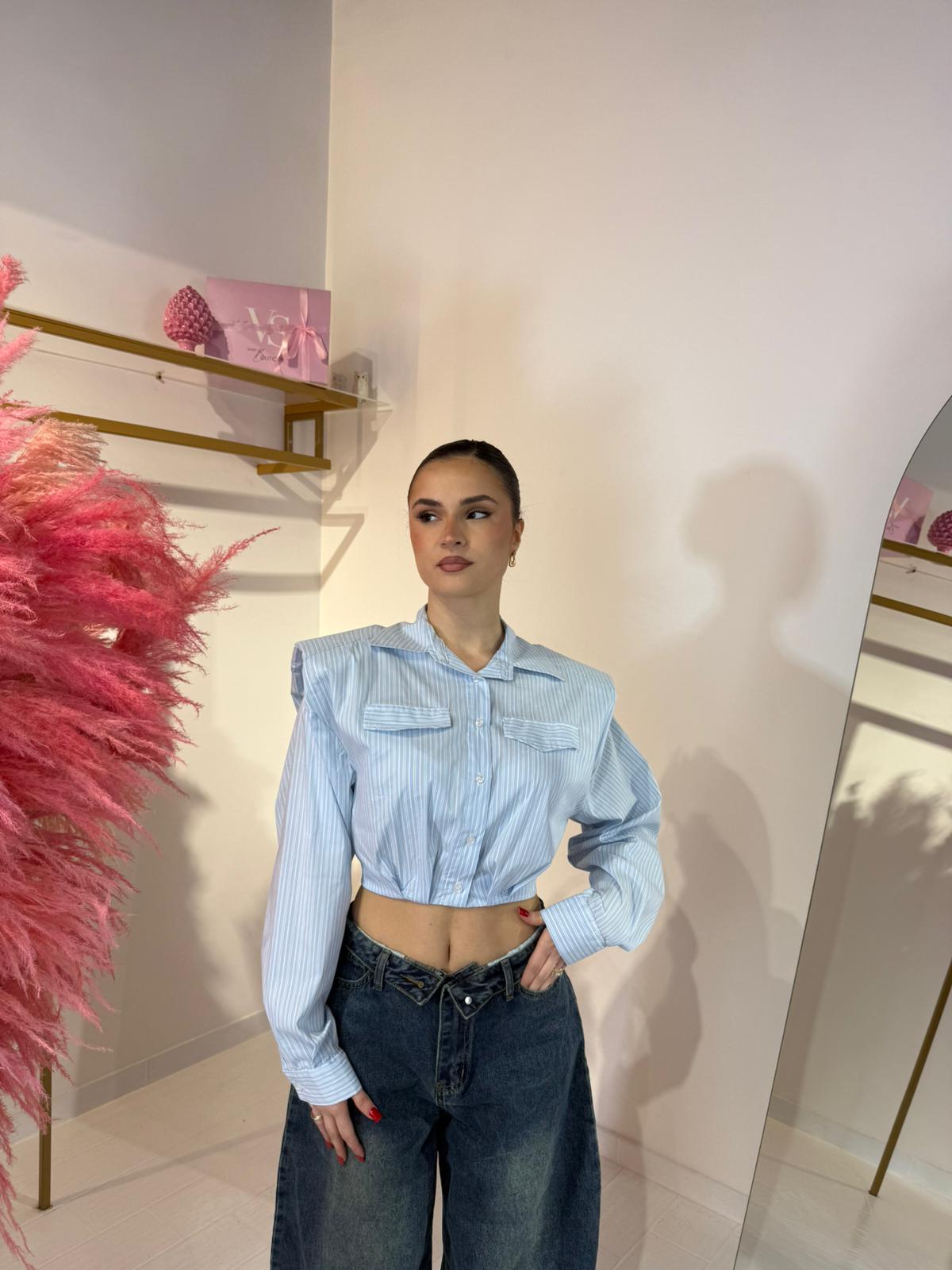 CAMICIA AMELIE CELESTE