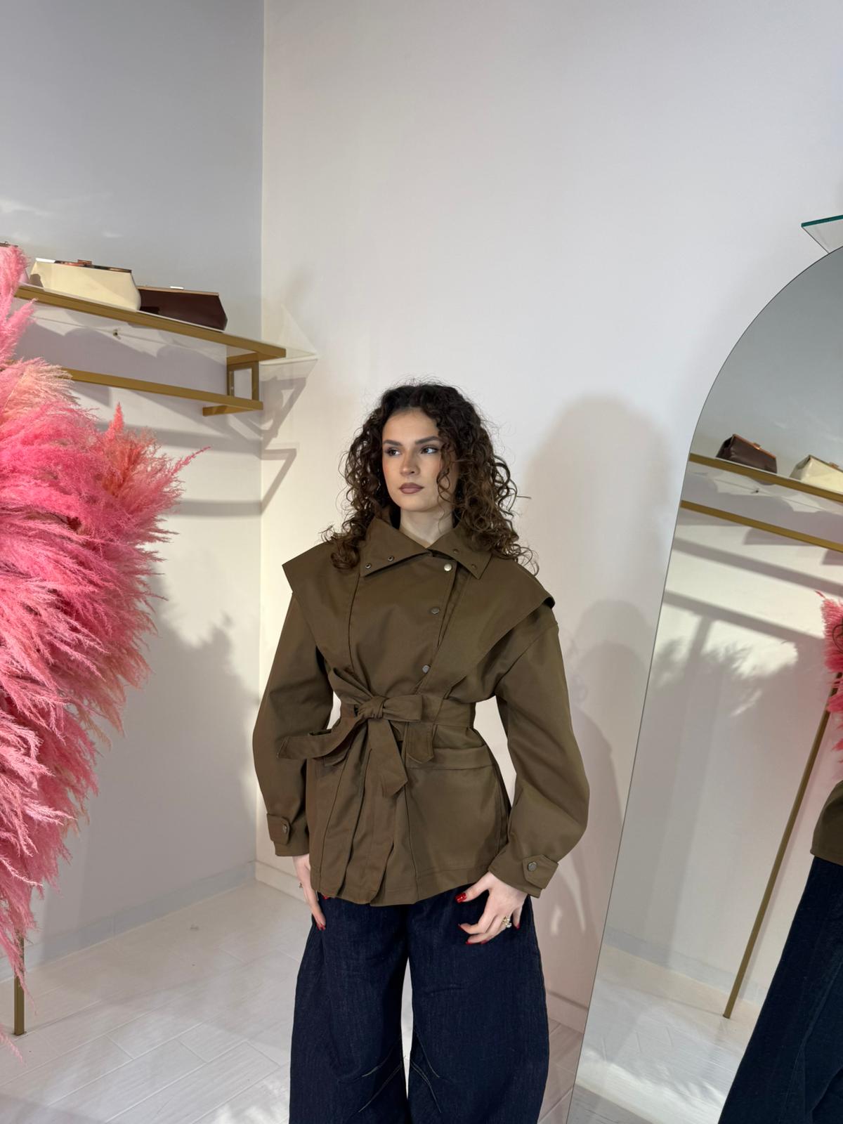 TRENCH MIRABEL MARRONE