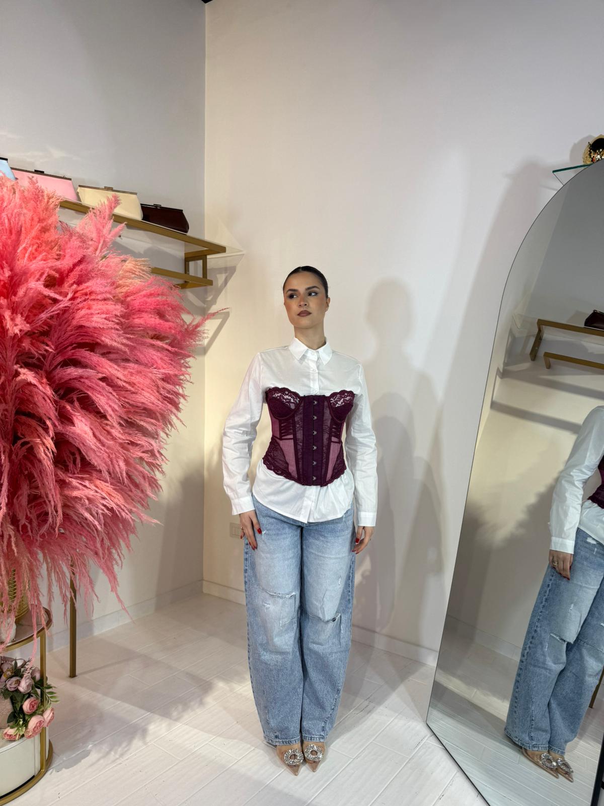 CORSETTO SELENA BORDEAUX