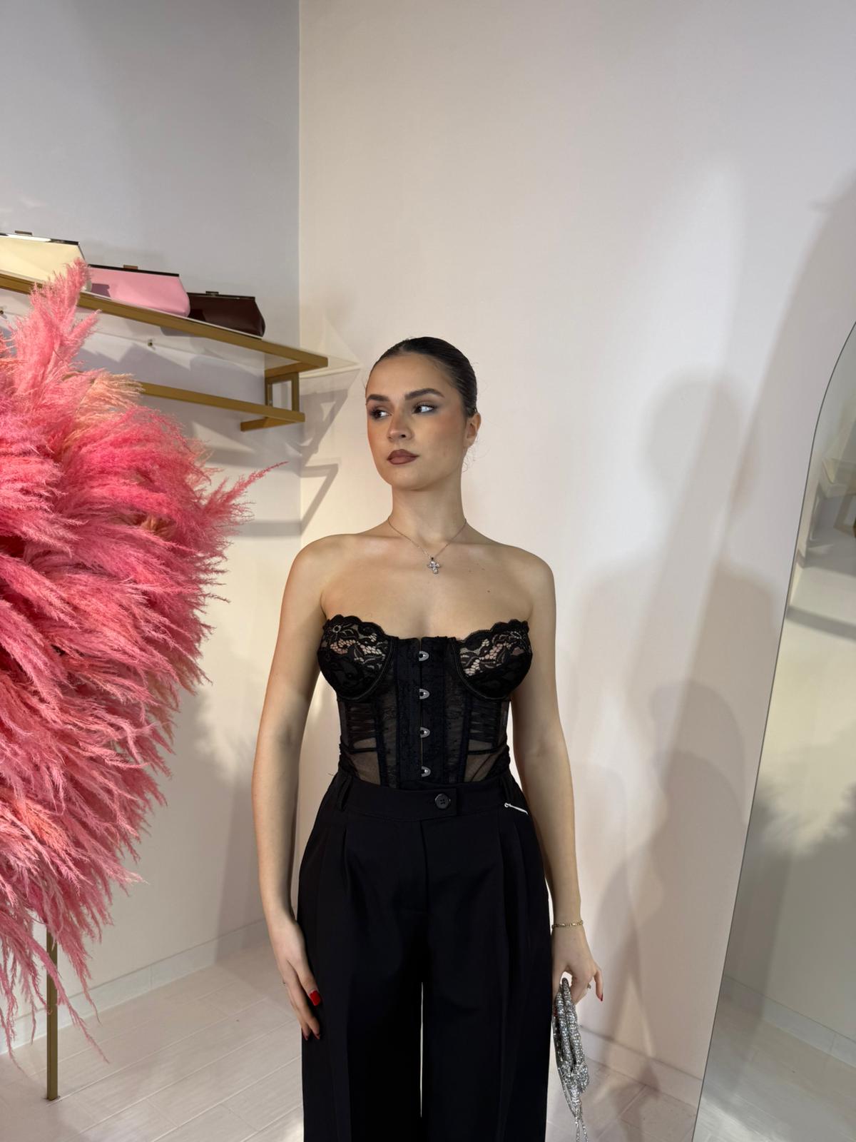 CORSETTO SELENA NERO