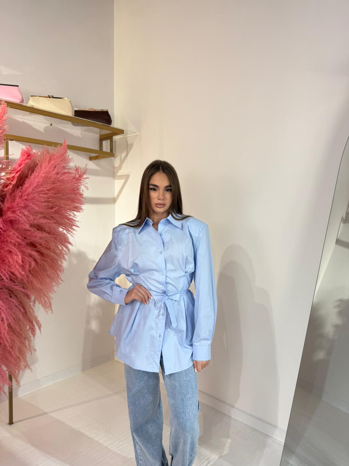 CAMICIA LOVE AZZURRA