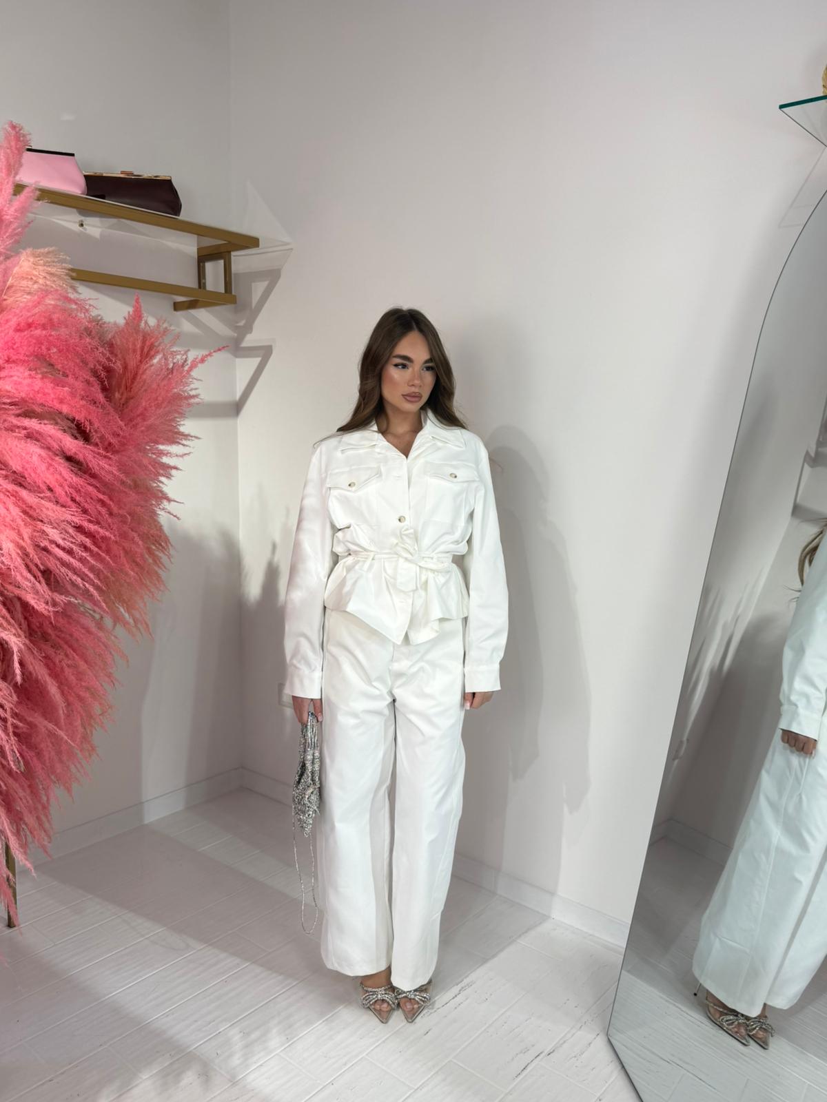 PANTALONE AMBREE BIANCO