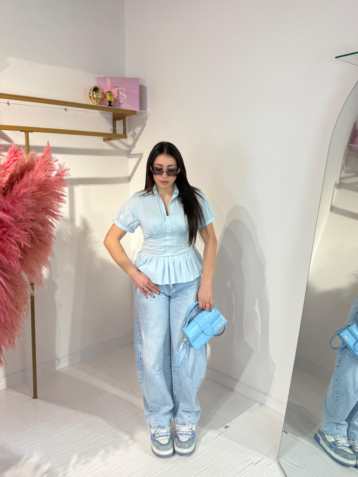 CAMICIA ADELAIDE CELESTE