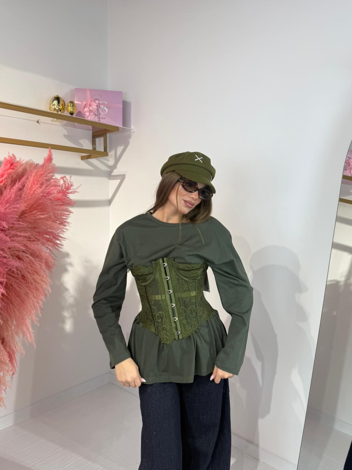 CORSETTO SUAMY VERDE MILITARE