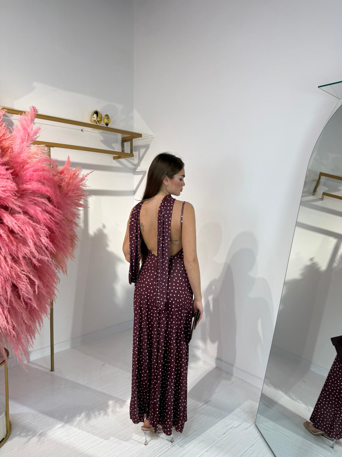 DRESS CLARISSA BORDEAUX