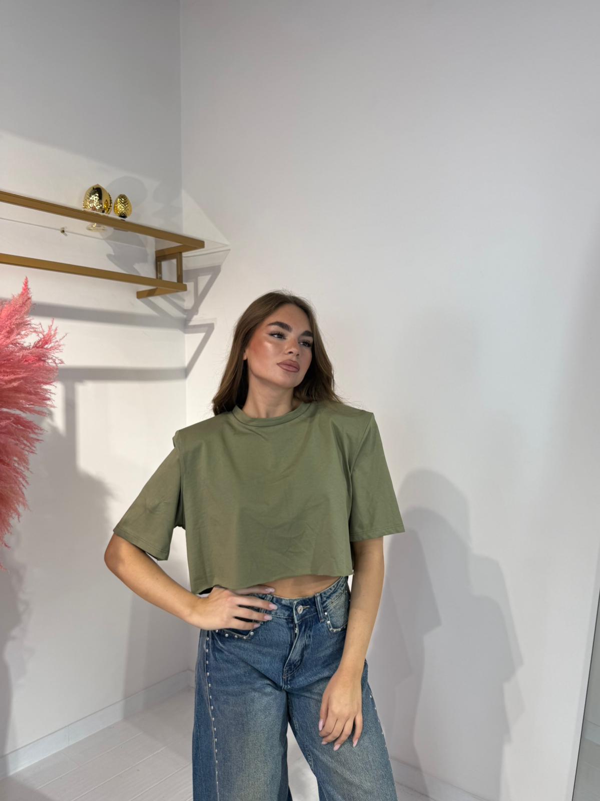 T-SHIRT CROP VERDE