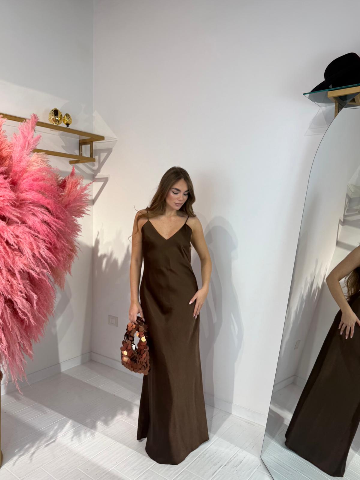 DRESS MOON MARRONE