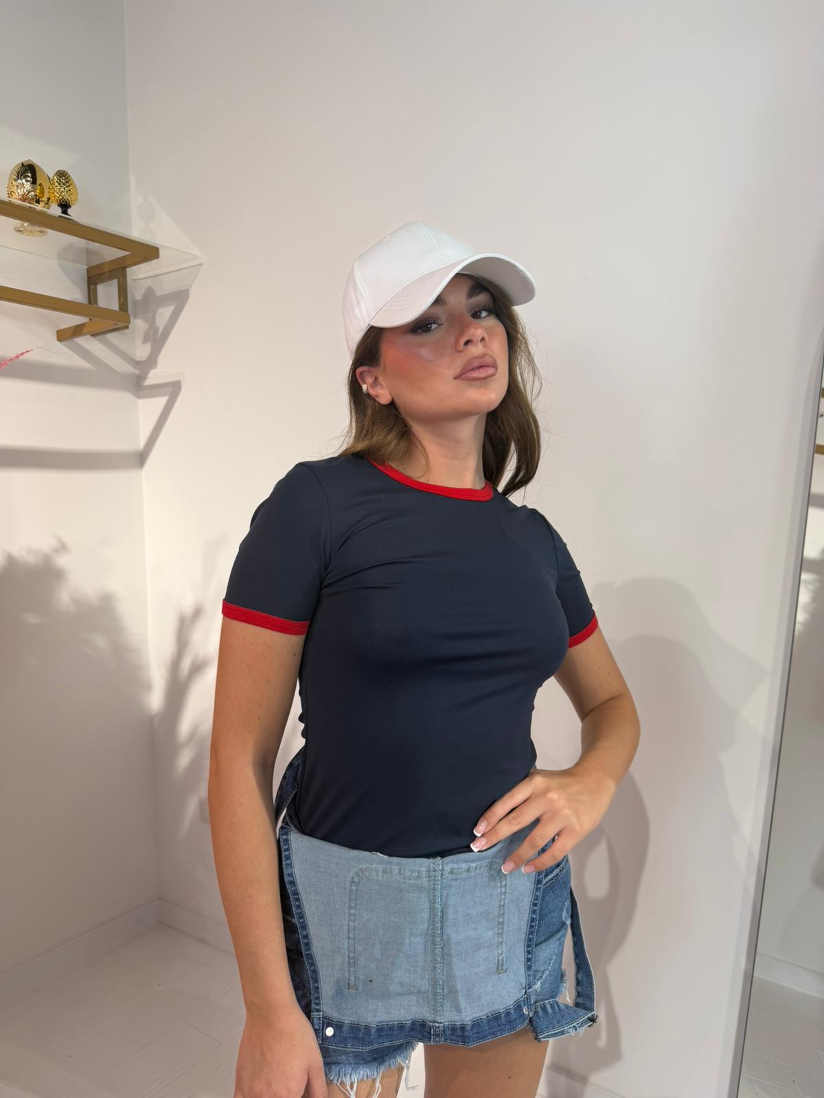 T- SHIRT RIGHINO BLU
