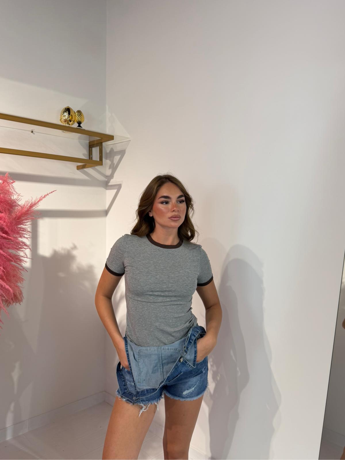 T- SHIRT RIGHINO GRIGIA
