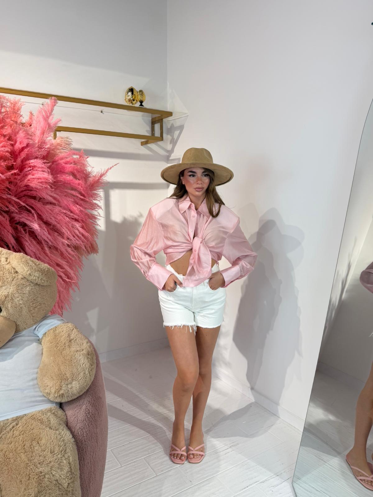 CAMICIA VELATA ROSA