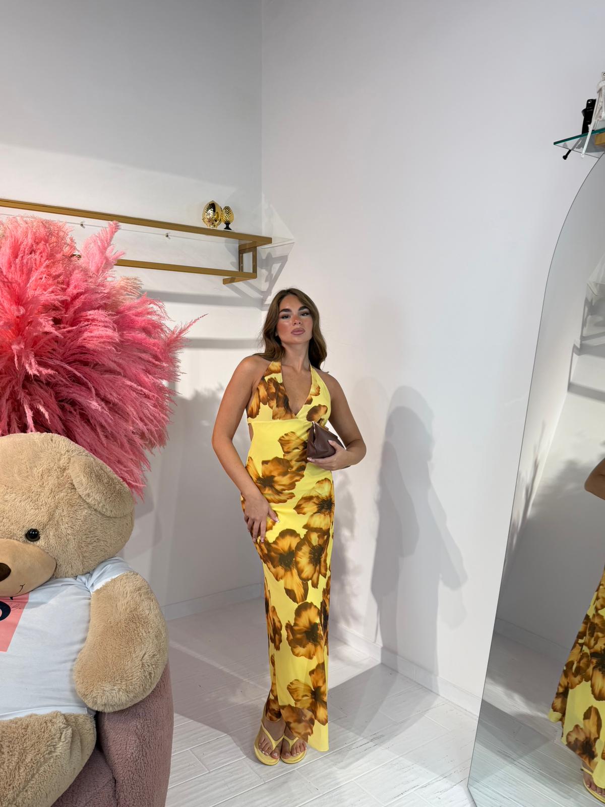DRESS CHERRY GIALLO