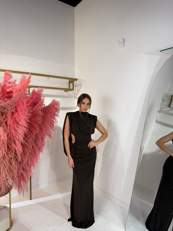 DRESS GEORGINA MARRONE