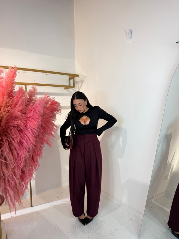 PANTALONE DIANA BORDEAUX