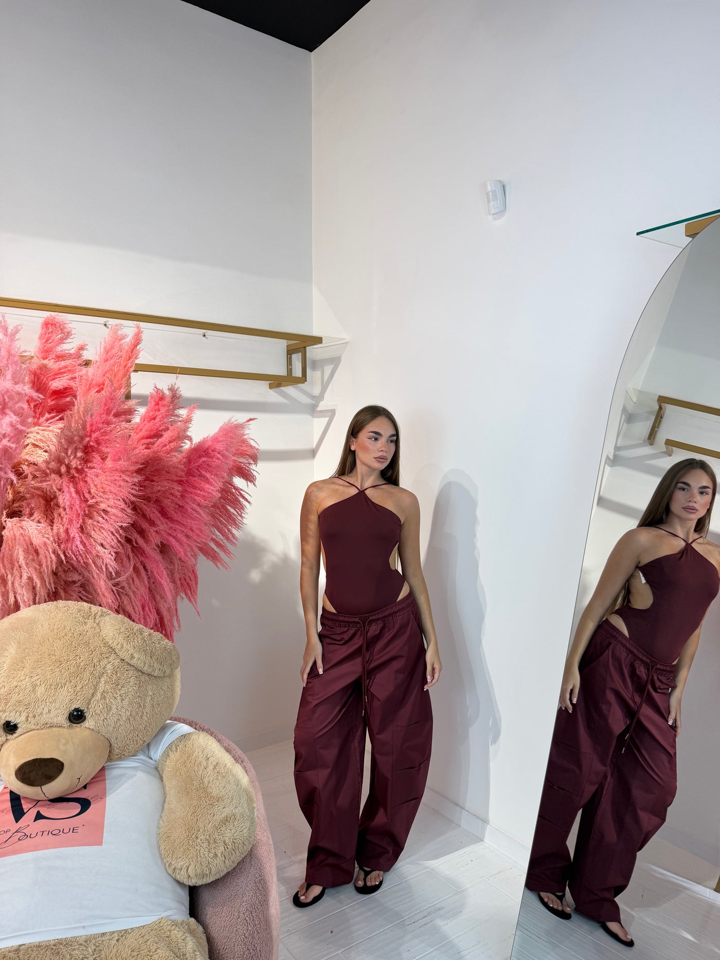 PANTALONE OLIVIA BORDEAUX