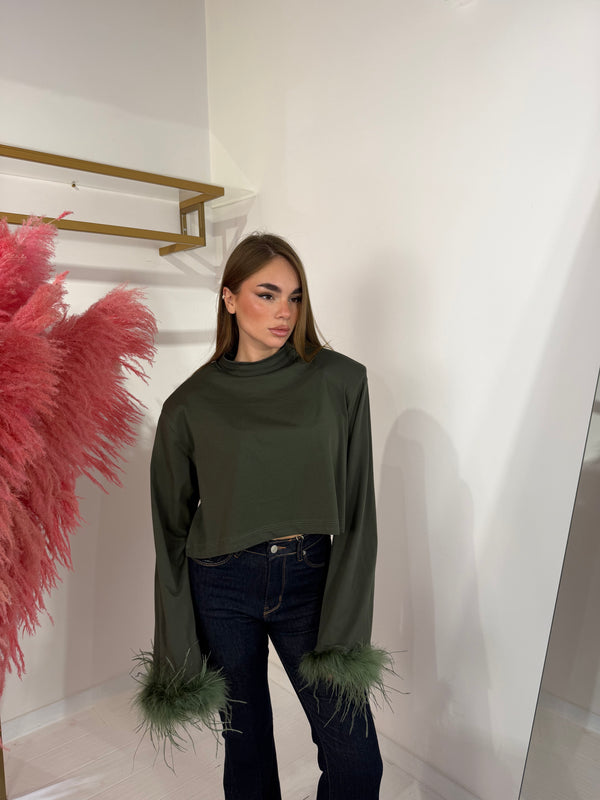 MAGLIA LAILA VERDE MANICA LUNGA