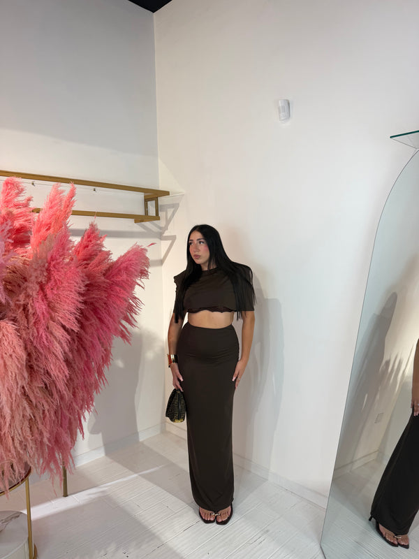 COORDINATO LYDIA MARRONE