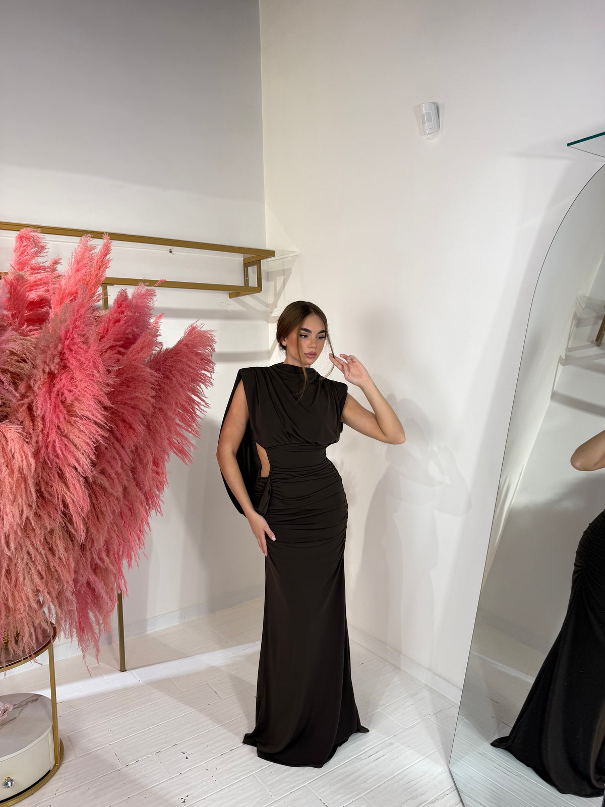 DRESS GEORGINA MARRONE