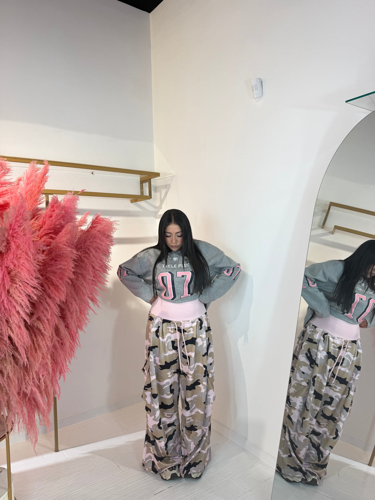 PANTALONE CAMOUFLAGE ROSA