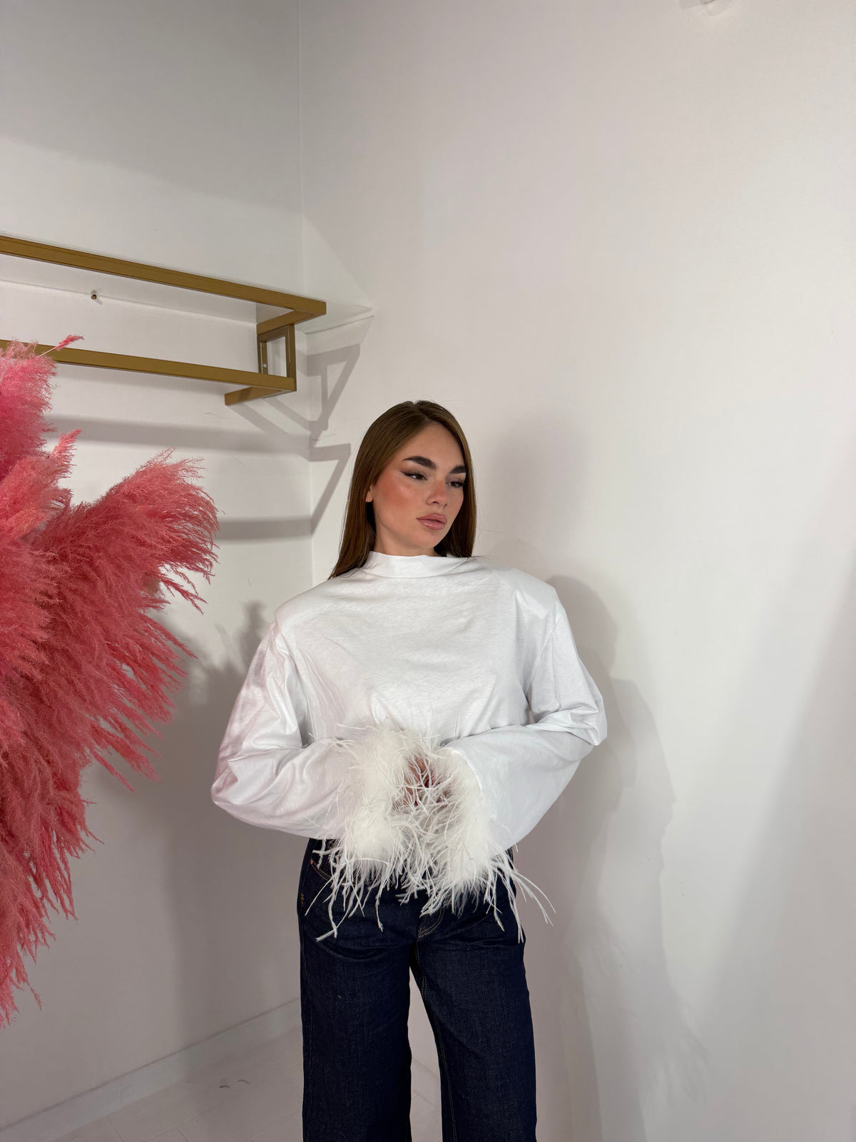 MAGLIA LAILA BIANCA MANICA LUNGA
