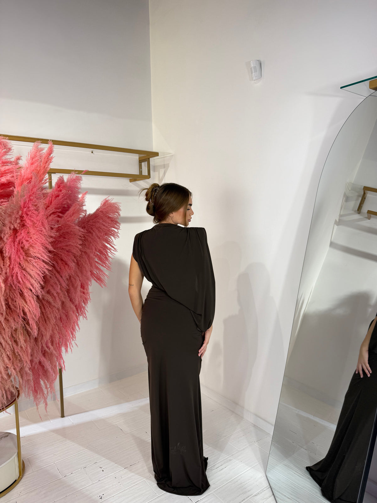 DRESS GEORGINA MARRONE