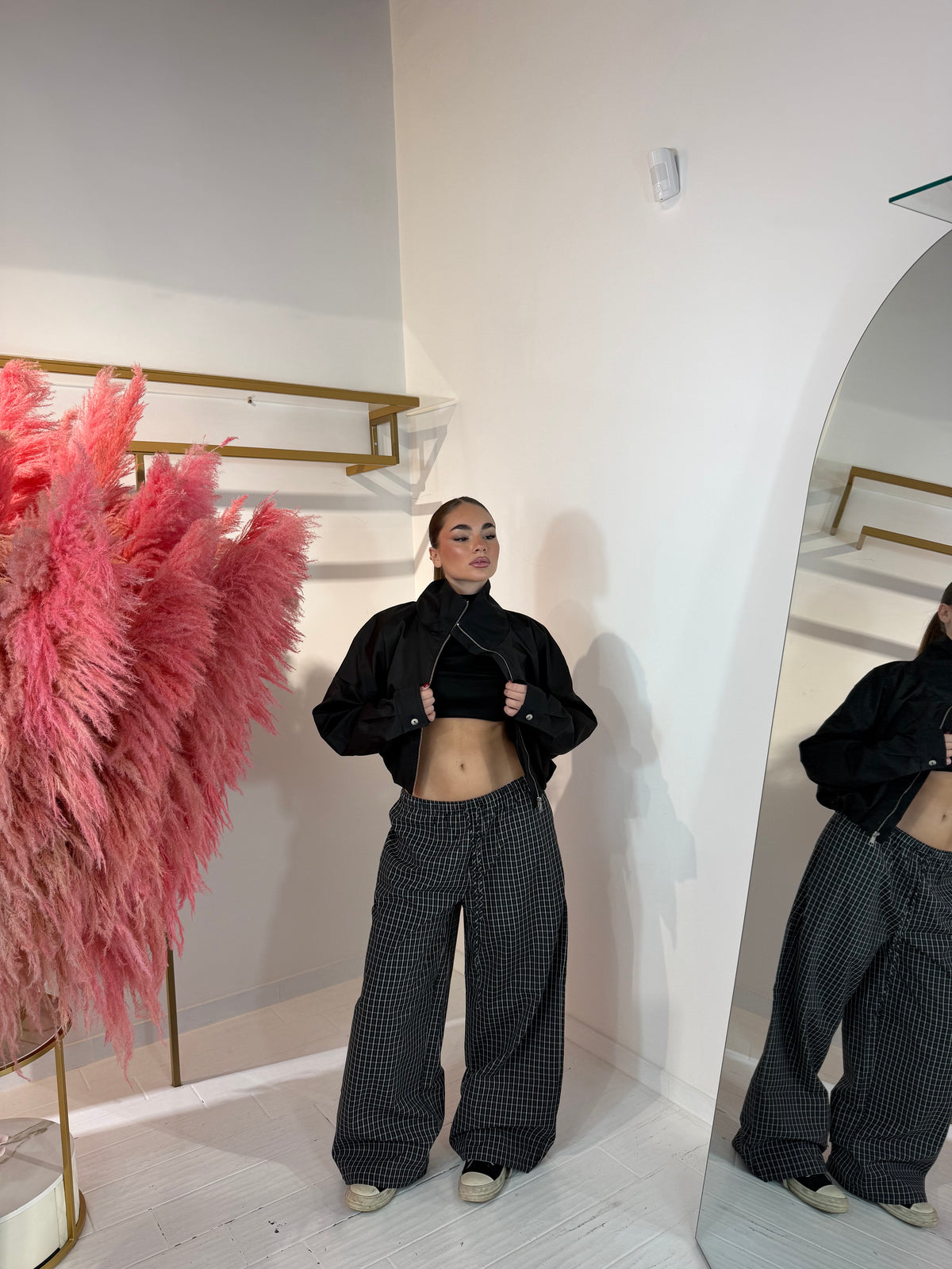 PANTALONE SQUARE NERO