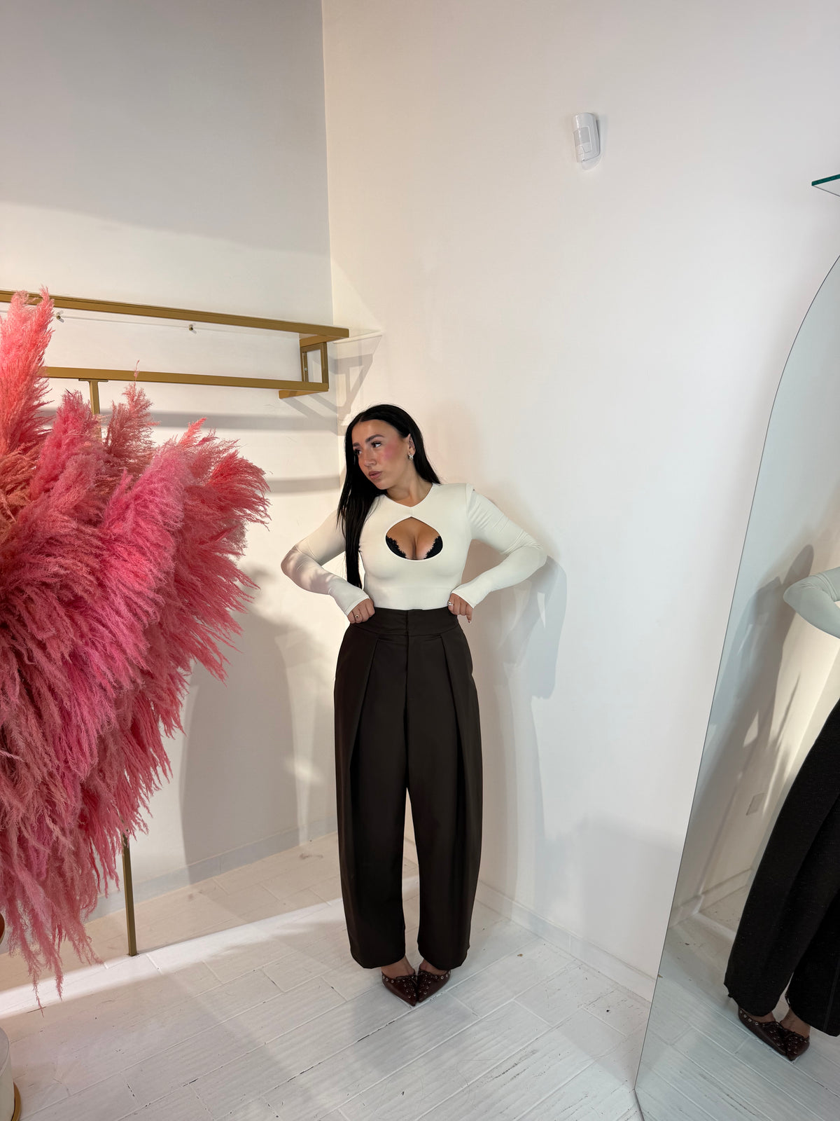 PANTALONE DIANA MARRONE
