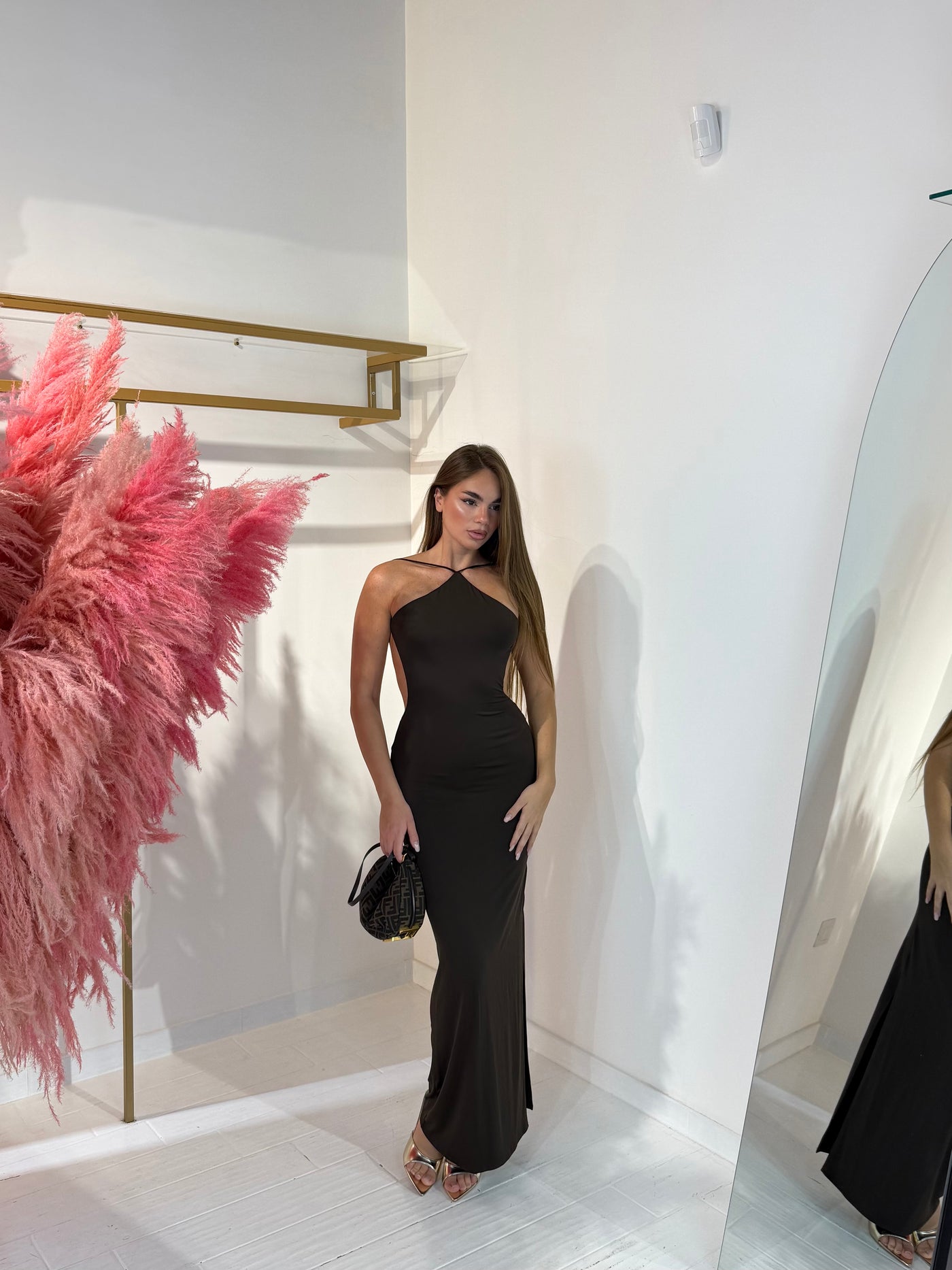 DRESS SELENA MARRONE