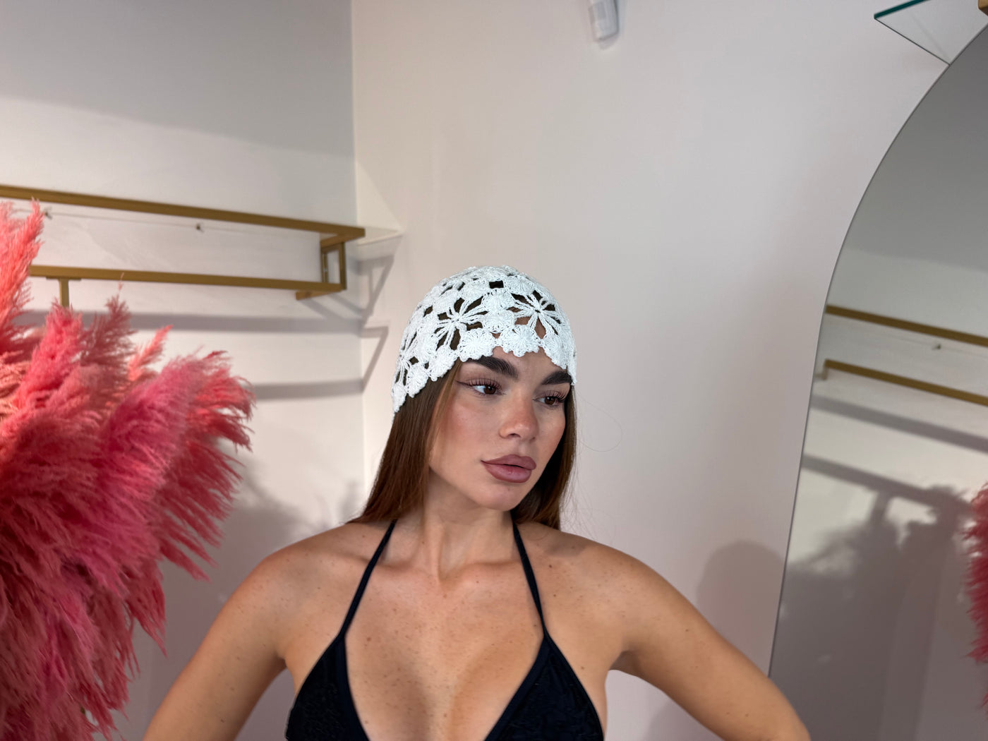 CUFFIETTA CROCHET BIANCA