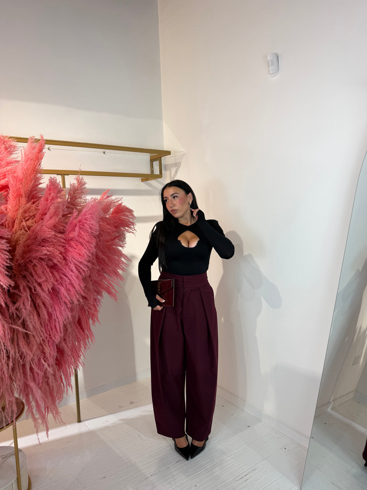 PANTALONE DIANA BORDEAUX