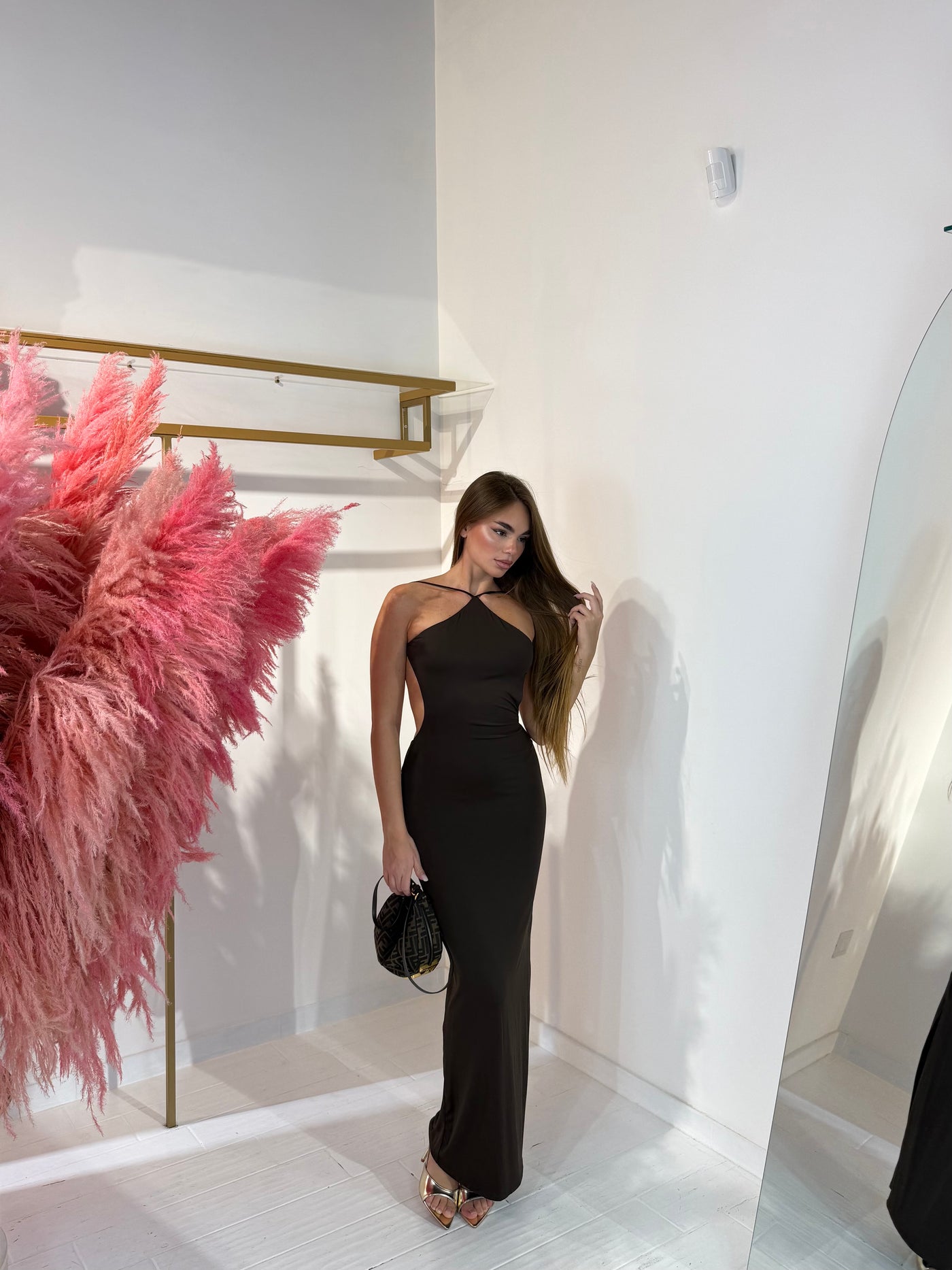 DRESS SELENA MARRONE