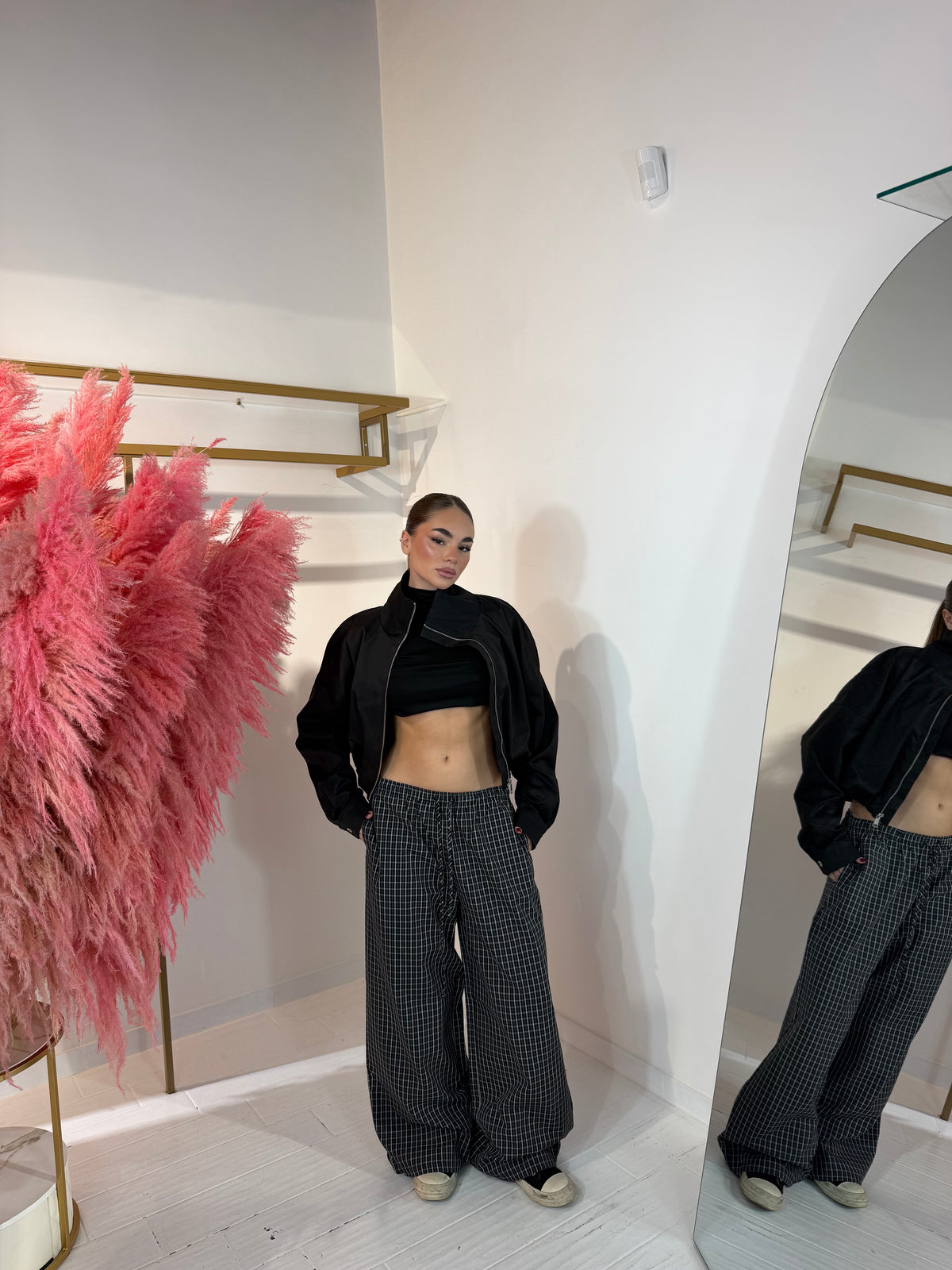 PANTALONE SQUARE NERO