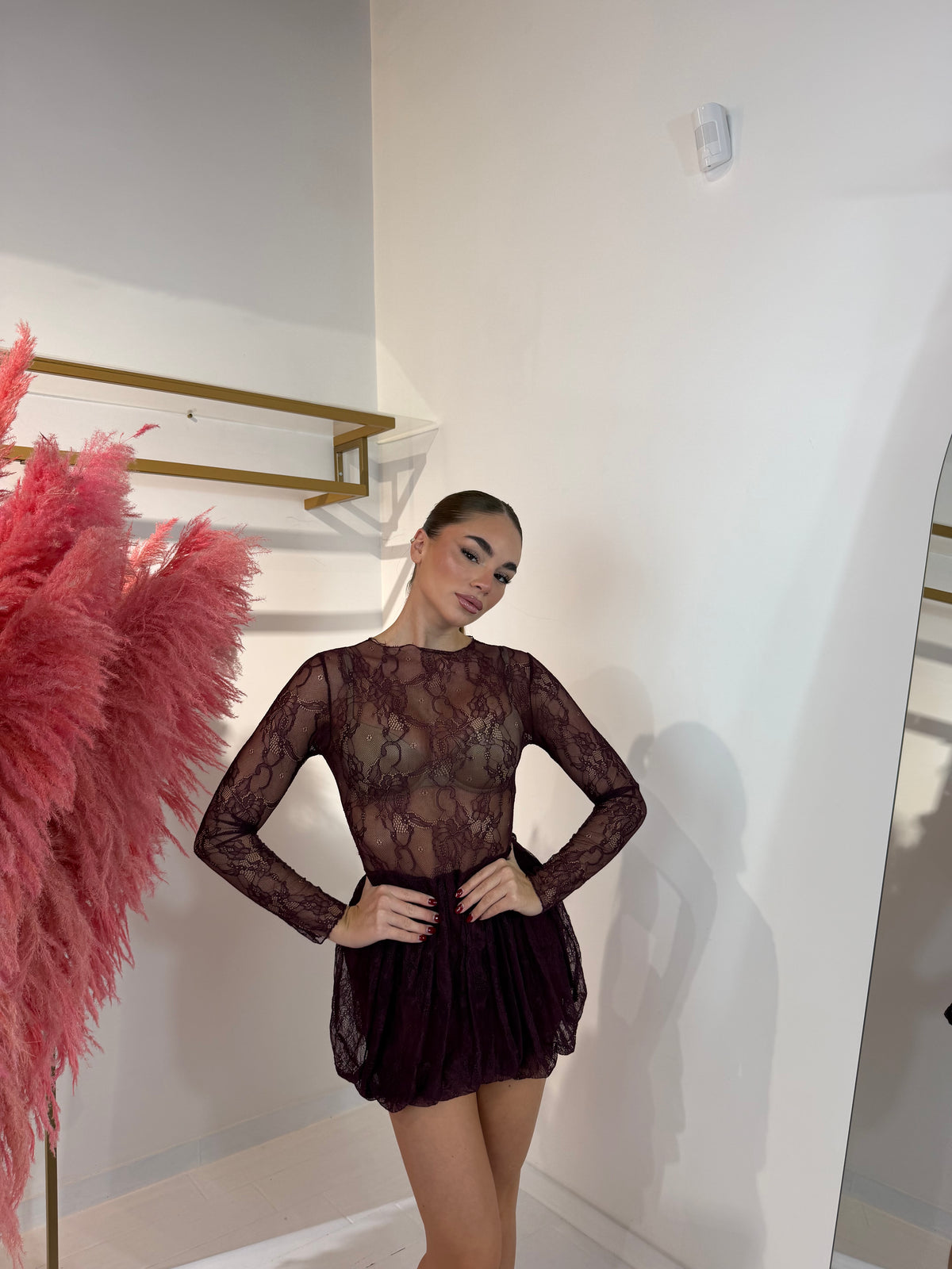 DRESS GISELLE BORDEAUX