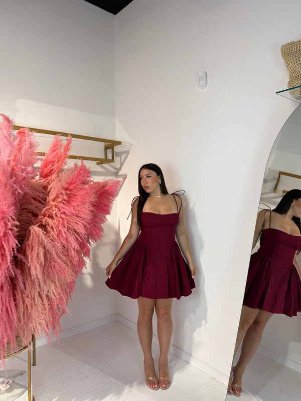DRESS FAVOLA BORDEAUX
