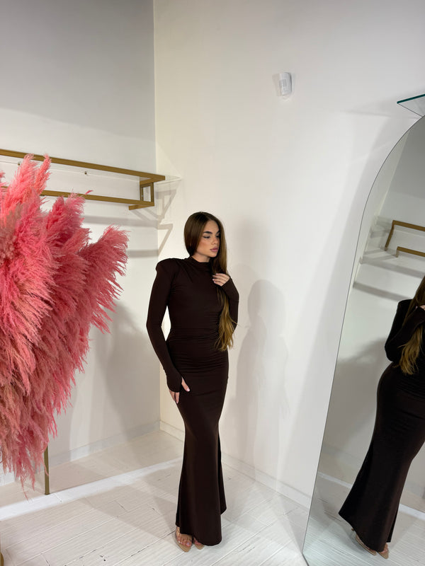 DRESS ISOLDE MARRONE
