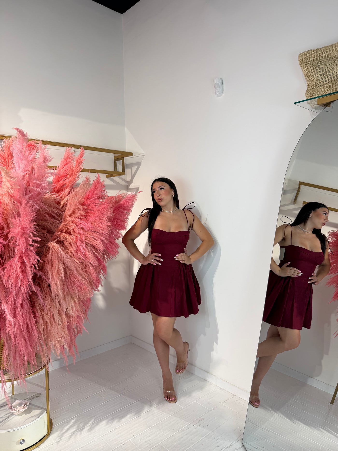 DRESS FAVOLA BORDEAUX