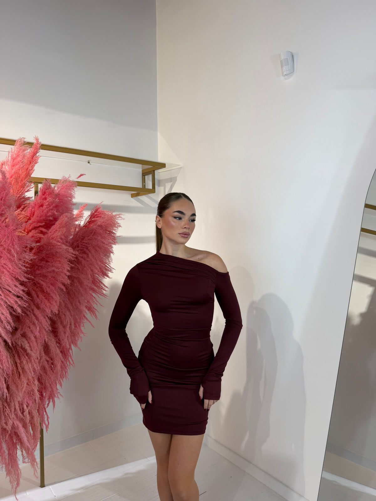 MINI DRESS KIM BORDEAUX