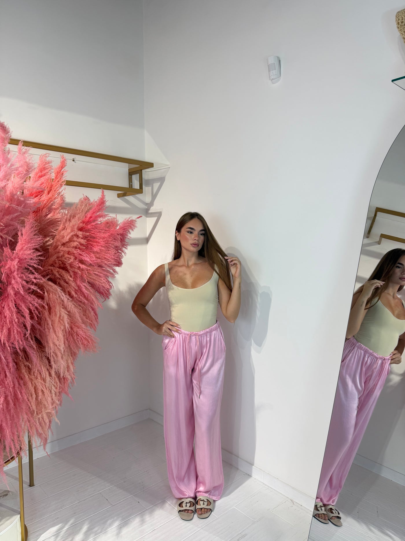 PANTALONE SATINATO ROSA BARBIE
