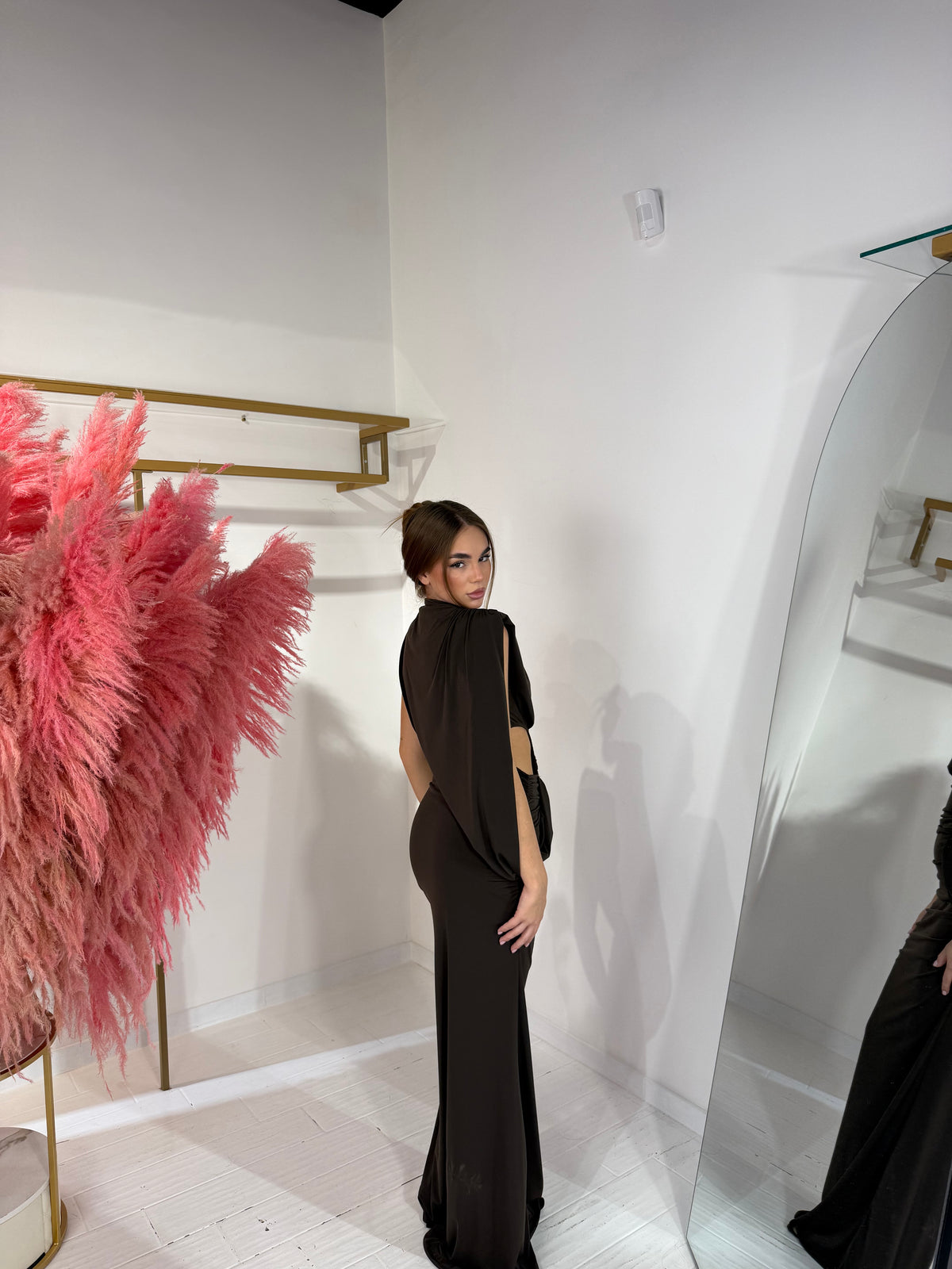 DRESS GEORGINA MARRONE