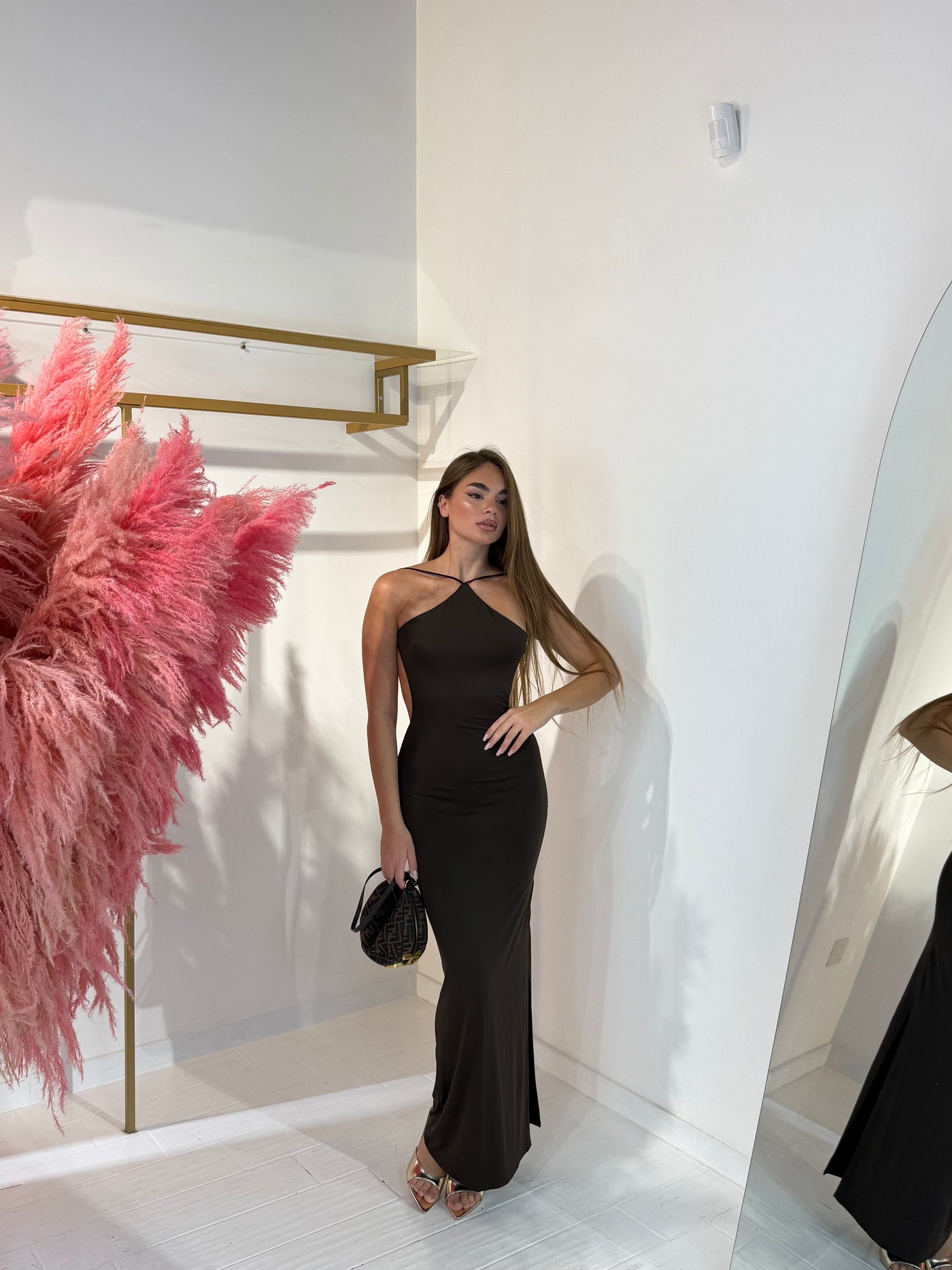 DRESS SELENA MARRONE