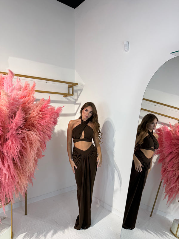 COORDINATO SANTORINI MARRONE