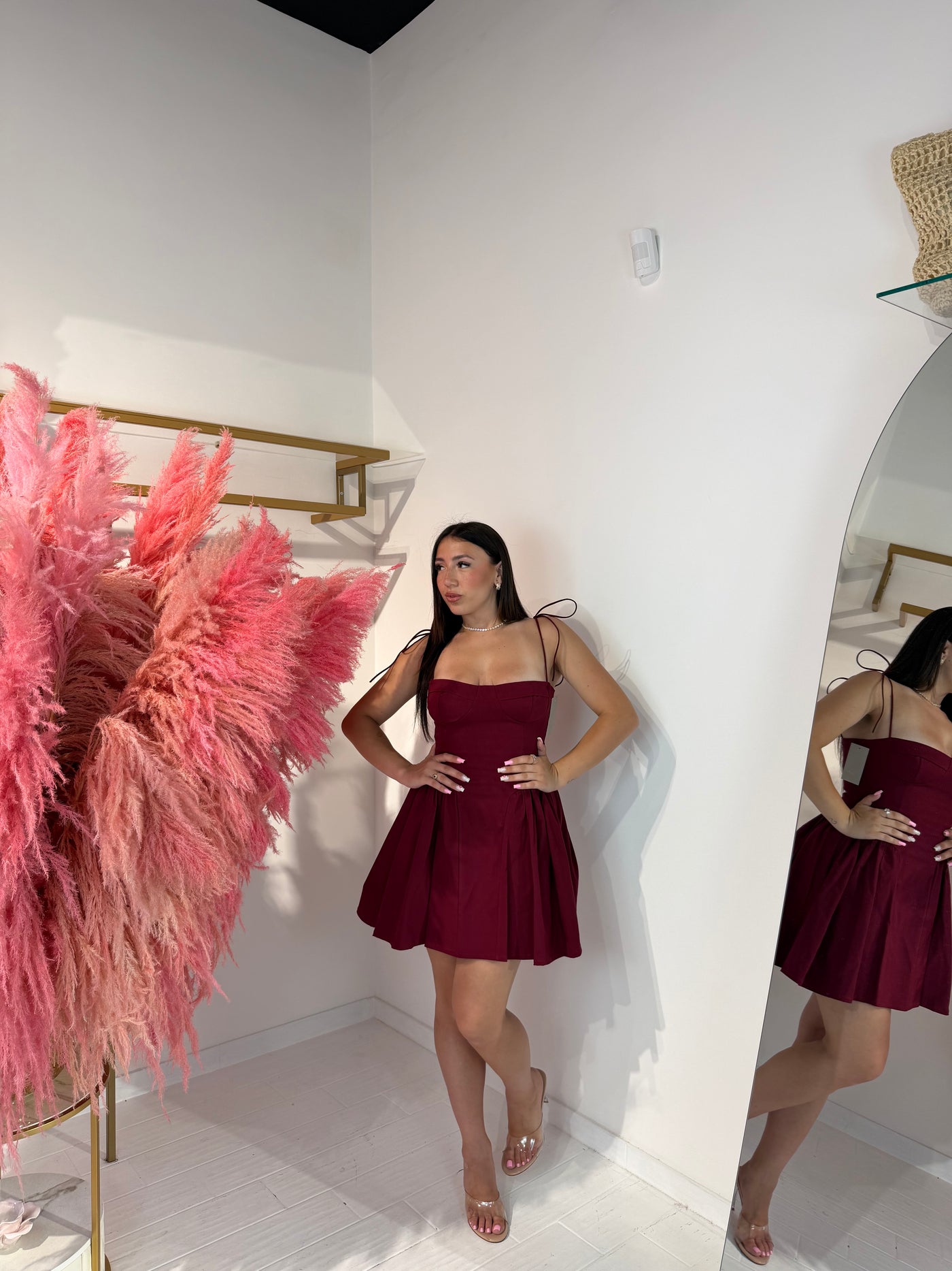 DRESS FAVOLA BORDEAUX