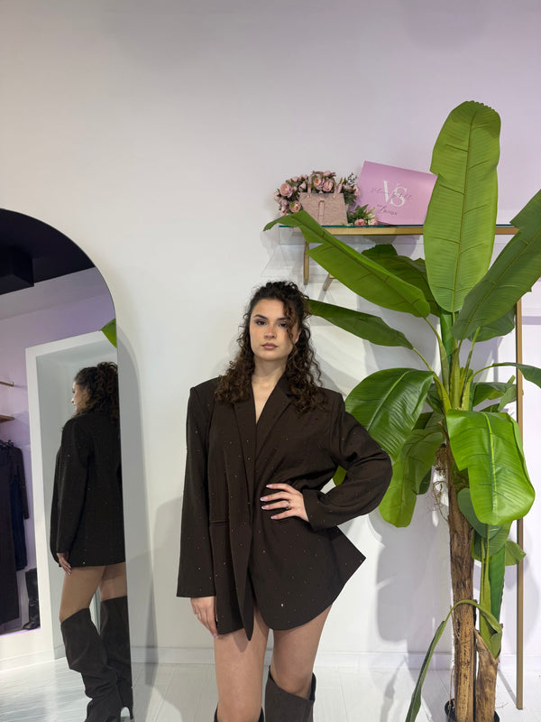 BLAZER BRILLIANT MARRONE
