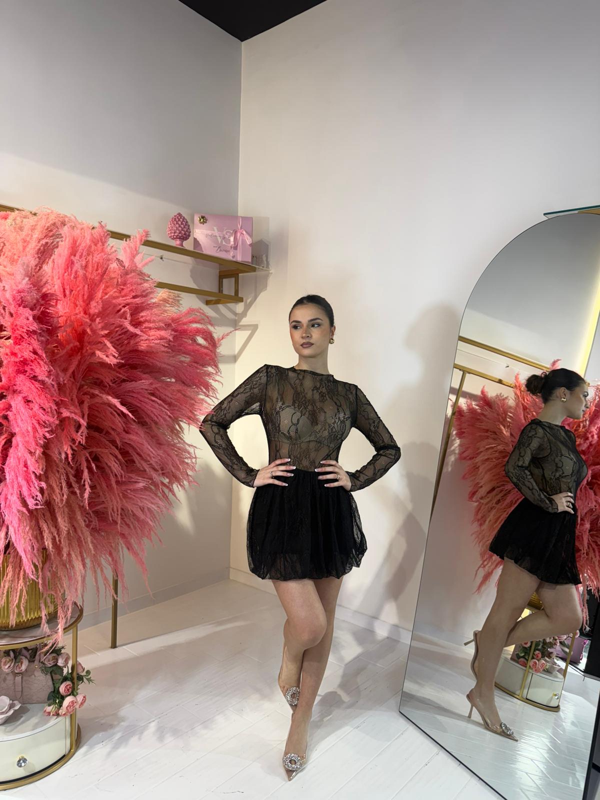 DRESS MERLETTO NERO